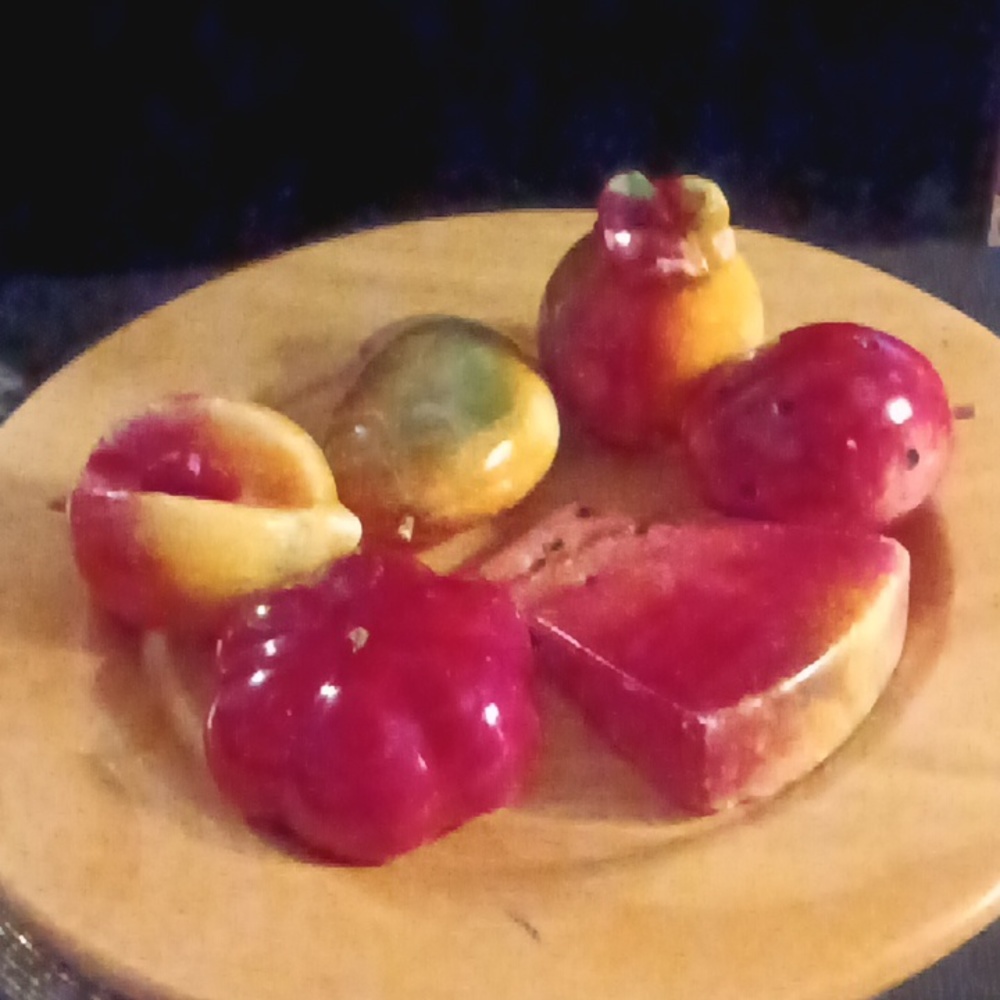 Vintage Marble and Alabaster Fruit Set of 6